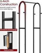 Heavy Duty Premium Clothes Rack with 2-Tier Mesh Shoe Shelves & 4 Hooks, Lockable Wheels, Space-Saving, Multi-Functional for Bedroom, Entryway, Closet, Modern Design, 18.4" x 12.6" x 72", Black