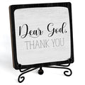 Modern Farmhouse Decor, Home Decor For Living Room, Boho Chic Aesthetic Shelf Decorations, Christian Dear God Sign, Farm House Entryway Tv Stand Fireplace Coffee Table Decoration (04)