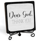 Modern Farmhouse Decor, Home Decor For Living Room, Boho Chic Aesthetic Shelf Decorations, Christian Dear God Sign, Farm House Entryway Tv Stand Fireplace Coffee Table Decoration (04)