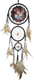 Remorelt Wolf Eagle Bear Dream Catcher Bedroom Wall Decor, Christmas Home Decoration, Room Accessory, White Moon Feather Decoration - Unique Home Craft Wall Pendant (DC22 6inch Owl)