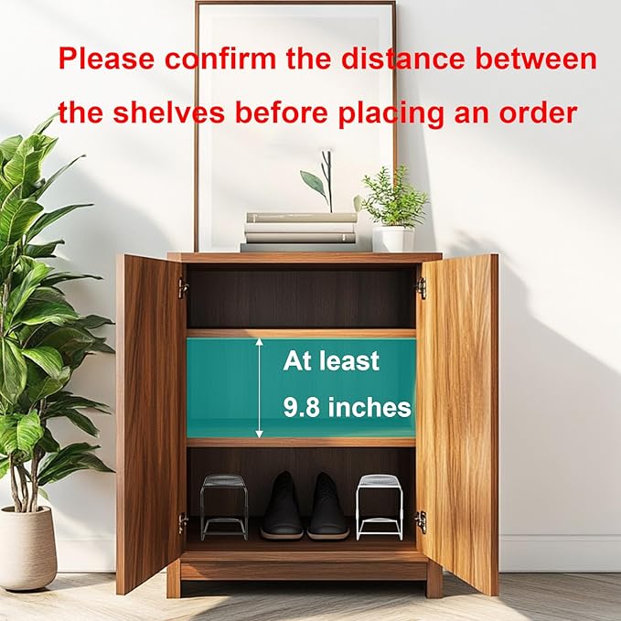 CiBiZi Shoe Slots Organizer 20Pack Metal Shoe Stackers for a Pair of Shoes Double Layer Shoe Holder Shoe Storage Closet Organizers Shoe Space Saver Organizador de Zapatos Black