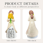 Christian Figurine for Women – “You are” Sunflower Resin Doll with Bible Verses – Hand-Painted Spiritual Statue Decor – Religious Faith Gift for Women – Home & Church Christmas Keepsake