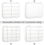 Tie Rack Organizer, Clear Tie Organizer Box, Acrylic Tie Display Rack for 16 Ties Storage, Tie Box Organizer for Men Tie Holder (Transparent)