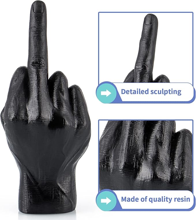 MOLIGOU Hand Gesture Desk Statues, Finger Sculpture Decor, Hand Statue Decor for Living Room, Shelf