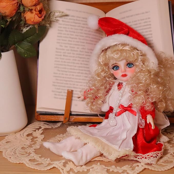 Original 1/6 Scale Anime Doll with Hand-Painted Face, Unique Cute Collectible Ball-Jointed Doll with Removable Outfit, 30cm Art Figure for Christmas & Birthday Gifts (Clara)