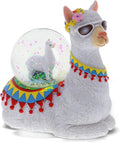 CoTa Global Llama Snow Globe Decor - Elegant Pink Sparkle Glitter Inside Figure, Animal Figurines Collectible Ornament for Birthday, Christmas - 45 mm
