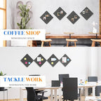 DOLLAR BOSS Felt Cork Board Tiles, 4 Packs 12" x 12" 1/2" Thick Cork Bulletin Board Self Adhesive Acoustic Panels Soundproof Corkboards for Walls with 40 Pushpins for Home Office Kitchen School, Grey