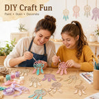 COHEALI 40pcs Wooden Dreamcatcher Arts and Crafts for Dreamcatcher Kit Wood Crafts for DIY Kits Wooden Hanging Ornaments Kit Unfinished Dream Catcher Wood Dream Catcher Paper Cut