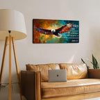 Christian Wall Art Eagle Decor Isaiah 40 31 Wall Art Bible Verse Wall Decor Inspirational Scripture Canvas Prints Eagle Pictures Religious Biblical Artwork for Bedroom Living Room Home Decoration 20x40"