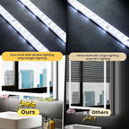 LOAAO 50"X30" LED Bathroom Mirror with Lights, Anti-Fog, Dimmable, Backlit + Front Lit, Lighted Bathroom Vanity Mirror for Wall, Memory Function, Tempered Glass, Safe to Use, ETL Listed
