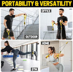 WALITO Resistance Bands Set - Exercise Bands with Handles, Door Anchor, Legs Ankle Straps, for Heavy Resistance Training, Physical Therapy, Muscle Training, Yoga, Home Workouts, Gym