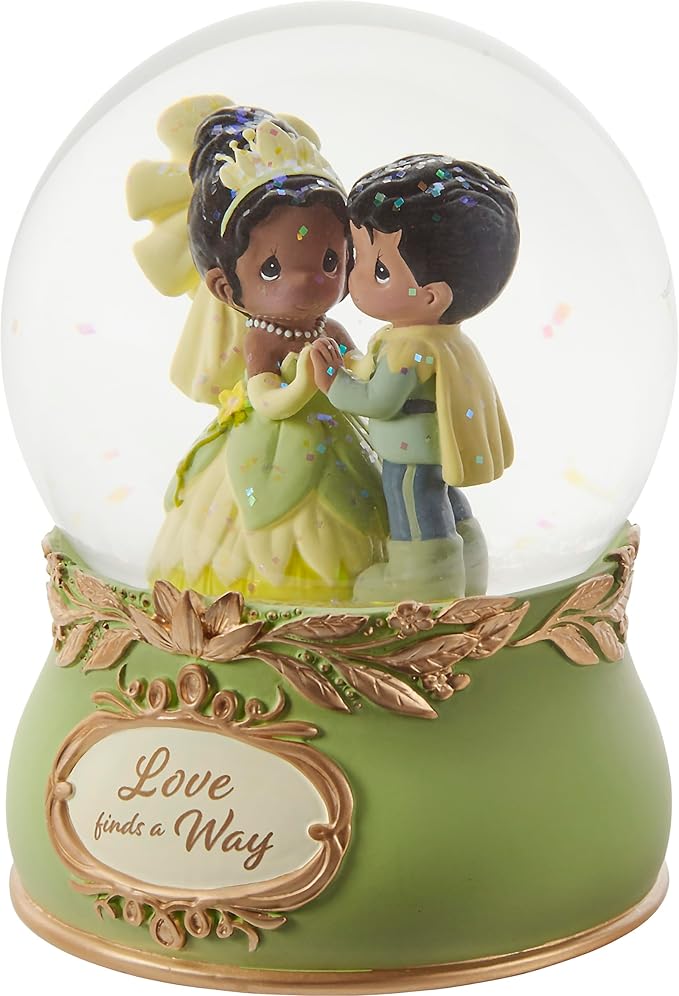 Precious Moments Love Finds A Way Princess and The Frog Musical Snow Globe
