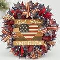 250th Anniversary Patriotic Wreath, 4th of July Wreath for Front Door, Patriotic Wreath Handmade Eagle Wreaths, Memorial Day Home Decoration for Indoor and Outdoor (C)