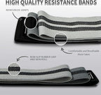 9 PCS Fabric Resistance Bands Set for Working Out, Non-Slip Exercise Booty Bands for Women & Men Leg and Glutes with Hair Ties and Tape Measure - for Home Gym Workout, Yoga, Pilates