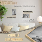 Natural Solid Wood 5.5x8.5 Picture Frame, Display 5.5 x 8.5 Inch Picture Poster Photo, Vertical & Horizontal Wall Hanging - 2 Pack/Natural/5.5"x8.5"