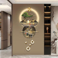LED Light Art Wall Decor, Modern Home Decor Wall Sculpture with Lights, Walls Art Decorations Lamp, Walls Arts Decors Sculptures Large, Plug-in Power Supply, Gold C, 23x53IN