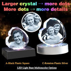 3D Crystal Photo, Personalized Gifts for Women, Wife, Her, Him, Men, Husband,Mom,Custom Photo Gifts,Personalized Birthday, Anniversary, Memorial Gift