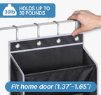 KEETDY Over The Door Shoe Organizer Fit Big Shoes Large Shoe Rack for Door Hanging Shoe Organizer for Closet Door Storage Boots, Black