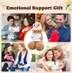 Positive Crochet Emotional Support Pickle Plushies Weird Stuffed Animal Funny Things Gag Gifts for Men Friends, Boyfriends, Husband Adult (Brown JJ-1pcs)