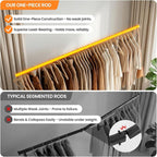 Heavy Duty Clothes Rack, Rolling Clothing Rack for Hanging Clothes Load 650 LBS with 2 Sturdy Shelves, Metal Garment Rack with Wheels for Bedroom, Laundry Room, Retail Store, Silver