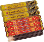 TRUMIRI Palo Santo & Dragons Blood Incense Sticks & Holder Bundle Variety Pack From Hem Trumiri Insense Inscents Insencents Insence