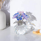 Arikyrist Crystal Multicolor Forget-Me-Not Bouquet Figurines Gifts for Women Flowers Collectible Decoration for Living Room Romantic Presents for Her Wife Mom Anniversary Birthday