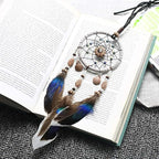 AKOAK 1 Pack Dream Catcher Rearview Mirror Car Charm Accessories, Boho Style Handmade Car Charm Pendant Decorative Pendant - Girl Woman Bedroom Living Room Home Decoration