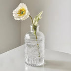 4-Piece Modern Transparent Glass Rectangular Propagation Vase Set for Indoor Use, Holds Water, Perfect for Home Decor, Table, Shelf, Desk, Office