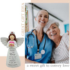 Nurses Gifts - Hand-Painted Nurse Angle Figurine for Women, Nurse Practitioner, RN, Healthcare Workers - Graduation and Medical Graduates Resin Doll - 5.9 Inches Decor for Christmas