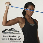 THERABAND Latex Resistance Tubing, Blue, Extra Heavy, Level 4, 25 ft Roll, Professional Grade for Upper and Lower Body Workouts, Cut-to-Length, Color-Coded Resistance Levels