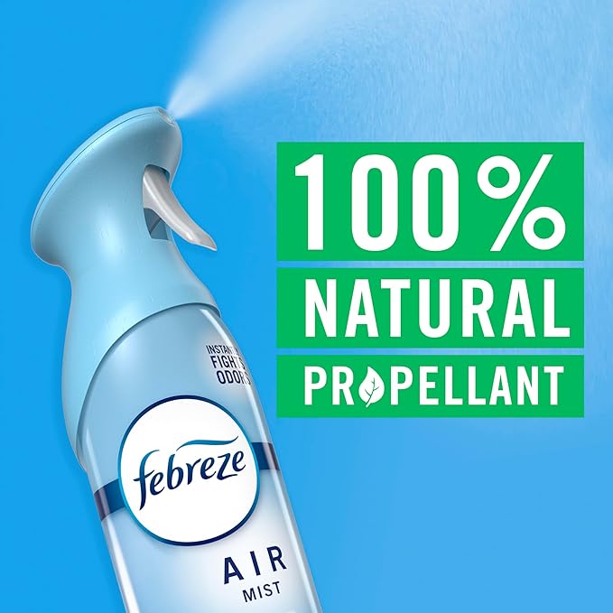 Febreze Air Mist, Air Freshener Spray, Odor Fighting Room Spray, Deodorizer for Home Bathroom Kitchen Office Apartment Dorm Room Classroom, Mango Splash Scent, 8.1oz (Pack of 3)