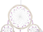 Large Rattan Dream Catchers - Modena Rooster Feather with Luxury Pearl, Multiring, Handmade Dreamcatcher for Bedroom, Dream Catcher for Girls, Dream Catchers for Boys, Dream Catcher Wall Decor