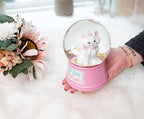 Disney Aristocats Marie Je Suis Adorable Light-Up Adult Snow Globe with Swirling Glitter Display Piece | 6 Inches Tall