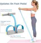 Pedal Resistance Bands with Handles, Durable 6-Tubes Multifunction Pedal Resistance Band, Natural Rubber Foot Pedal Resistance Bands, Fitness Resistance Bands for Abdomen, Waist, Arm, Leg