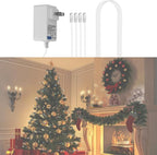4.5V Power Adapter AC/DC 8-Output Compatible with Lemax Lighted Accessory 94566 94563 94564 94565 74295 74269 74707 84428 44242 Christmas Halloween Village Lights Micro Lighting Building Decoration