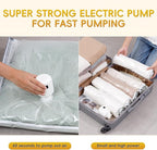 Vacuum Storage Bags with Electric Pump,8 Extra Large Jumbo storage Space Saver Bags (40x31 Inch) for Bedding,Comforters,Blankets,Clothing,Pillows,Jackets,Coats,Vacuum Seal Bags for clothing