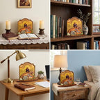 KATINAT He Is Risen Easter Decor, 3-Layer Wooden Empty Tomb Scene with Movable Stone, Religious Easter Decorations for Home Tabletop Shelf, Christian Gift Box Included, 6x6 Inch