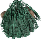 Tassels for Decoration 13cm/5 Inch Silky Floss Bookmark Tassels Hanging Rope for Jewelry Making DIY Craft Accessory(Deep Green)