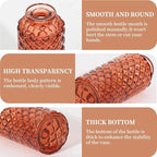 Mini Bud Vases Centerpieces for Tables, for Flowers,Small Flower Vases Suitable for Birthday Party,Anniversary,Wedding Reception,Baby Shower (Amber, 12PCS)