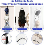 LINFIDITE 15 PCS Baseball Hat Rack Hanger Holder Organizer Flexible Multi Hook Wall Mounted Over Door Cap Display Storage Rack Cap Holder, Closet HangingStorage Rack w Hanging Hook Black