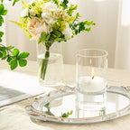 12pcs Glass Cylinder Vases for Centerpieces - 6 Inch Tall Flower Vase for Wedding Decorations, Clear Glass Flower Vases Floating Candle Holder for Table Centerpiece Wedding Home Décor