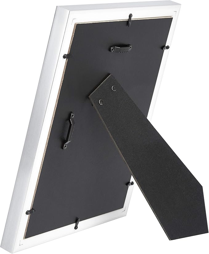 Amazon Basics Rectangular Photo Picture Frame, 8" x 10", Pack of 2, Nickel