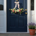 Artificial Floral Swag Front Door Swag Indoor Decorative Hanging Spring Wreath for Restaurant Birthday Holidays Apartment, JJ608