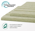 Large Cork Board Alternative 48” X 36” Felt Bulletin Board Tiles, with 30 Pushpins, 60 Adhesive Tabs,12-Pack Slat Wall Paneling, Cork Boards for Office Push Pin Board Felt Board - Sage