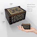 Wooden Music Box for Dad from Daughter,I Will Always be Your Lovely Girl Hand Crank Musical Boxes,My Hero Dad,Gifts for Daddy on Birthday Christmas Father's Day Deployment -Black