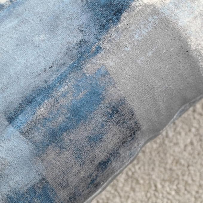 Throw Pillow Covers 20x20 Set of 2 Blue and Grey Art Throw Pillow Covers Soft Decorative Couch Pillow Covers for Home Living Room Bedroom