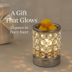 Leyoue Electric Crystal Wax Melt Warmer - Bulb Heating, Elegant Crystal Design, Quickly Melts Wax Blocks, Releases Long-Lasting Fragrance, Perfect Candle Wax Burner and Wax Warmer for Home Decor