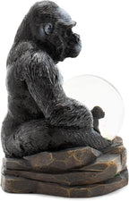 Elanze Designs Gorilla Mother and Baby Miniature 45MM Sturdy Polyresin Magical Whimsical Tabletop Dresser Nightstand Glitter Water Snow Globe Figurine Decoration