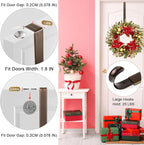 Wreath Hanger,Adjustable Length 14.9-25 Inch Metal Door Hanger,Wreath Hanger for Front Door 20 lbs Larger Christmas Wreaths Decorations Hook