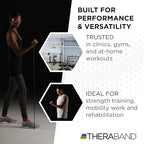 THERABAND Latex Resistance Tubing, Red, Medium Level 2, 100 ft Roll, Professional Grade Resistance Band for Exercise, Upper and Lower Body Workouts, Cut-to-Length, Color-Coded Levels
